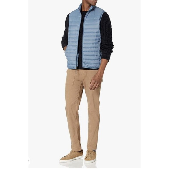 Mens Vest XL Blue Puffer Lightweight Water Resistant Packable - Picture 5 of 8